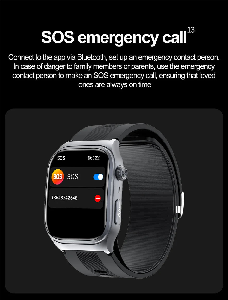 2025 New Health Monitor Smart Watch Blood Pressure Lipid Uric Acid ECG NFC Body Temperature Bluetooth Call Health Smartwatch