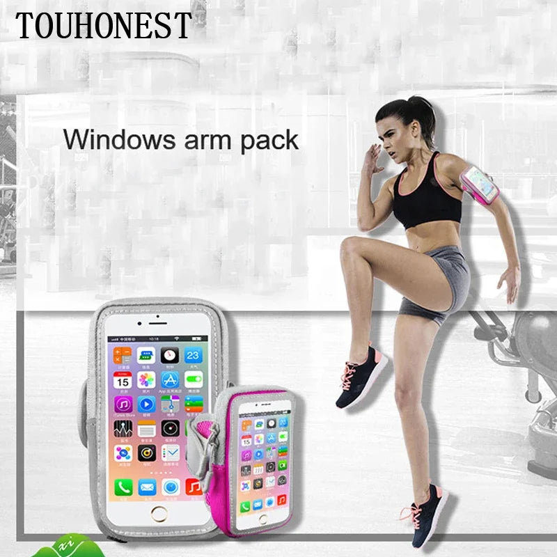 6.0 inch Universal Gym Jogging  Running Sports Cycling Touch Screen case for iphone 6 7 8 plus Brand Arm Bag for redmi 6 pro bag