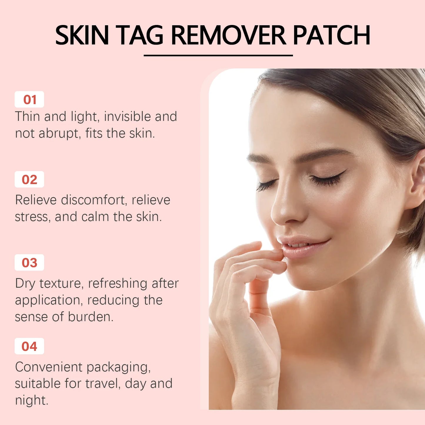 Skin care patch: A daily body care patch that gently cleanses the skin, clears acne, and is thin, invisible and transparent.