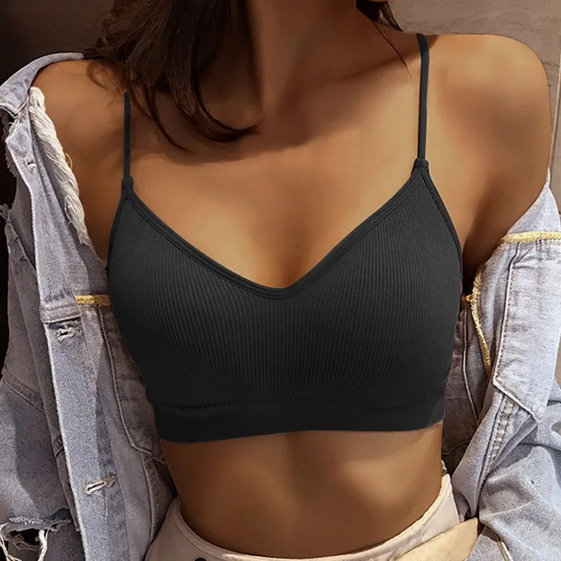 Sports Bras Top Cotton Women Push Up Solid Sports Bra Jogging Gym Sports Bra Girl Underwear Fitness Running Yoga Sport Tops