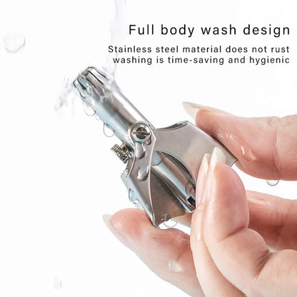 1Set  Nose Hair Trimmer Cleaner For Men Women Stainless Steel Manual Mechanical Shaving Razor Washable  Hair Removal Tools