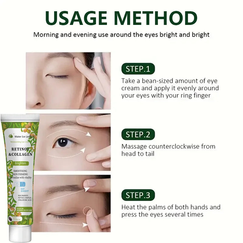Peptide Complex Eye Cream with Retinol & Collagen - Deep Hydration, Smoothing & Firming, Winter Recovery Care, All Skin Types