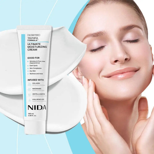 NIDA Daily Moisturizing Cream Ultimate Anti-Aging Whitening Repair Redness Essence Repairing Calming Pore Moisturizer Skin Care