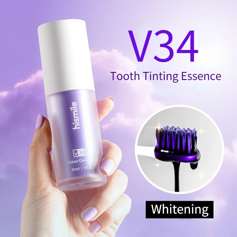 V34 Hismlie Whitening Toothpaste Colour Corrector Remove Dental Plaque Fresh Breath Deep Cleaning Hygiene Stain Bright Teeth