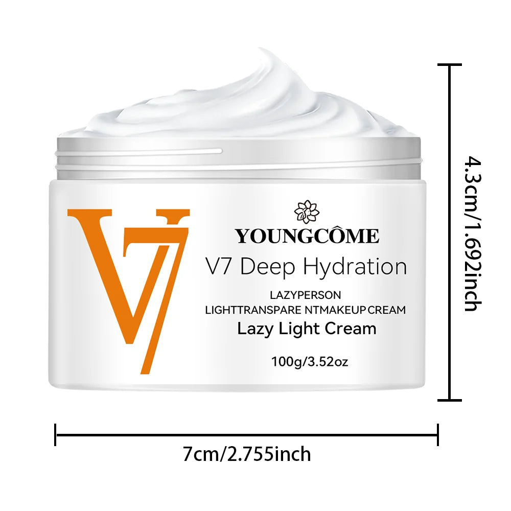 Face Cream V7 Deep Hydration Waterlight Instant Whitening Moisturizing Cream Vitamin H Nourish Brighten Skin Tone Fade Blemishes