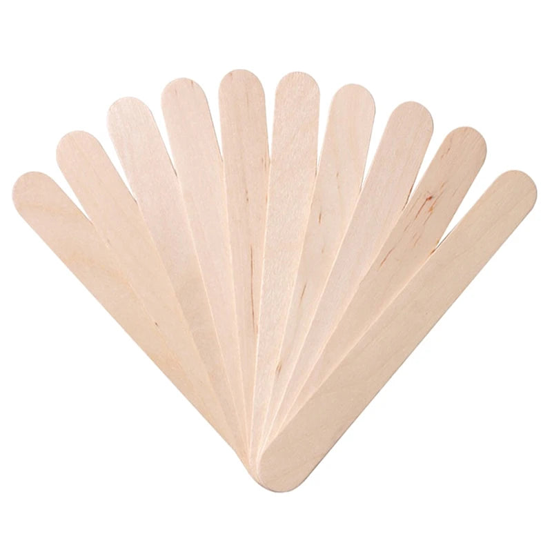 100PCS Woman Wooden Hair Removal Stick Disposable Depilation Spatula Wax Sticks Wood Face Eyebrows Waxing Spatula Beauty Tool