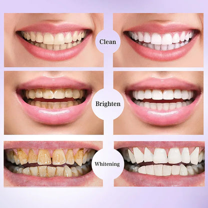 V34 Pro Reduce Yellowing Oral Clean Care Easy Smile Purple Corrector Teeth Whitening Toothpaste Enamel Care Removal Plaque Stain