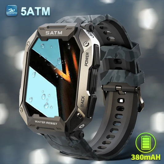 2022 New Full Touch Smartwatch For Android Xiaomi Blood Pressure Oxygen Fitness Watch 5 Atm Waterproof Smart Watch Men Military