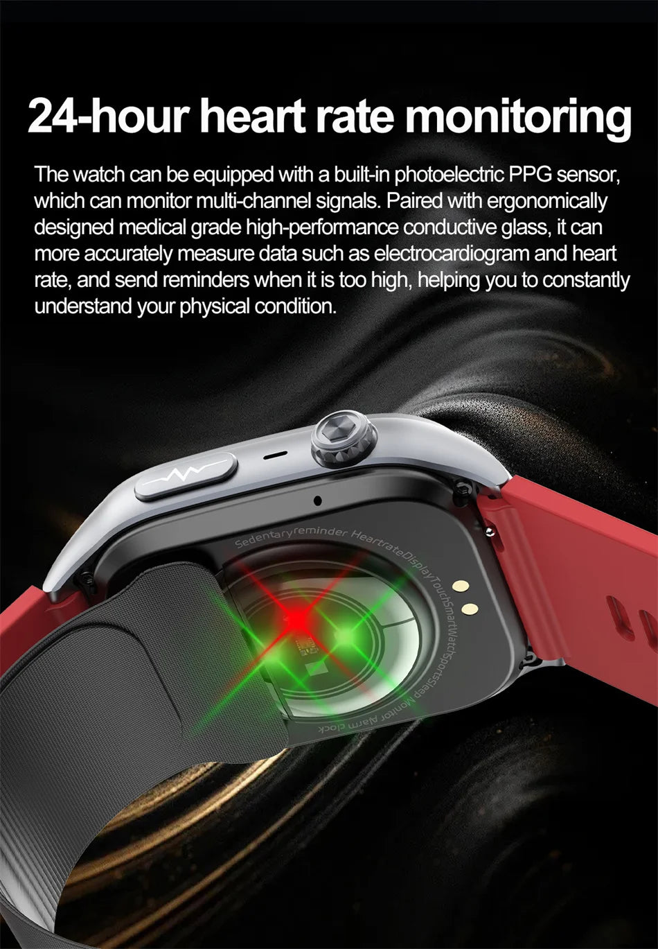 2025 New Health Monitor Smart Watch Blood Pressure Lipid Uric Acid ECG NFC Body Temperature Bluetooth Call Health Smartwatch