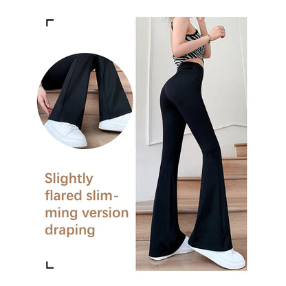 Flare Leggings Yoga Pants Women High Waist Wide Leg Pants Women Gym Sports Black Flared Pant Plus Size Dance Trousers 2023 New