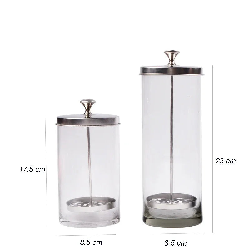 Sterilizer Jar Comb Sterilization Tank Barber Glass Cleaning Spa Eyelash Extensions Nail Tool Barber Sanitizing Disinfection