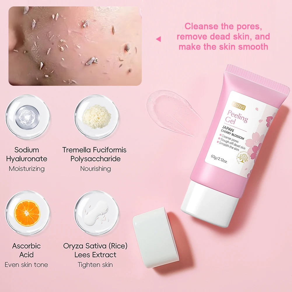Face Deep Cleaning Exfoliating Gel Skin Care Whitening Moisturizer Repair Facial Scrub Skin Care 60g