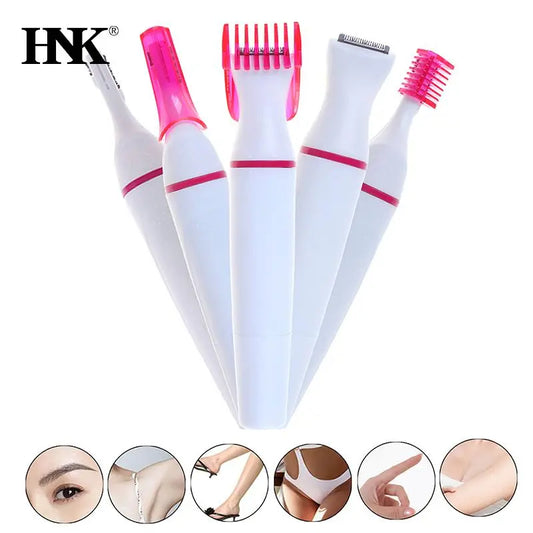 5 In 1 Practical Women Hair Removal Electric Shaping Female Shaving Machine Mini Shaver Trimmer Razor For Underarm Facial Tool