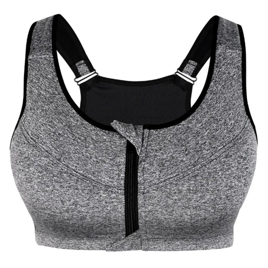 Front Zipper Sports Bras for Women Plus Size Underwear Gym Fitness Running Yoga Sports Bra Top High Impact Support S-3XL