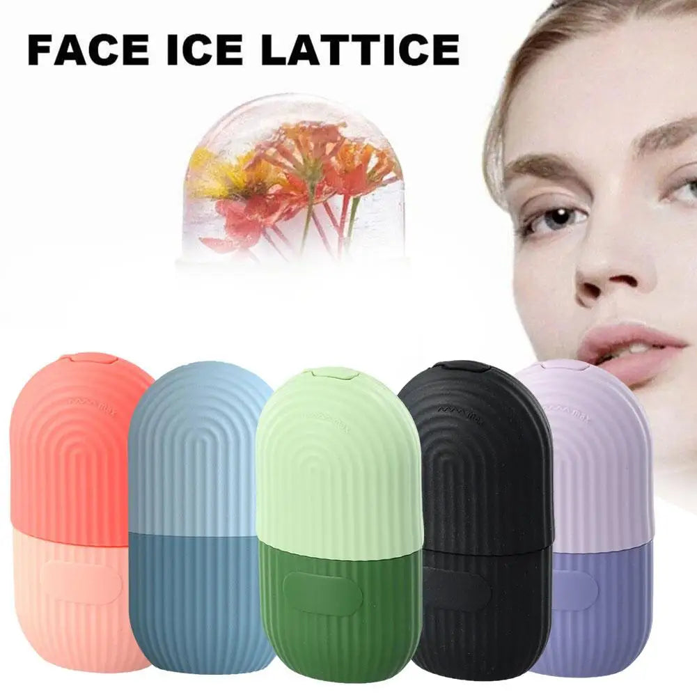 Silicone Facial Ice Cube Mold Freezing Beauty Swelling Face Massager Moisturizing Washable Oven Icing Mould Face Skin Care Tool