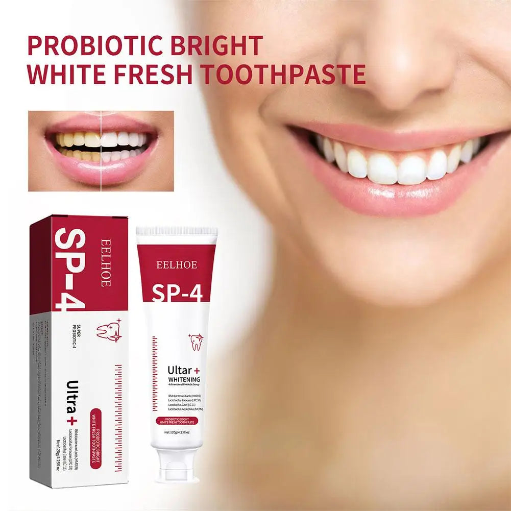 120g SP-4 Probiotic Whitening Shark Toothpaste Teeth Whitening Toothpaste Oral Care Toothpaste Fresh Breath Prevents Plaque