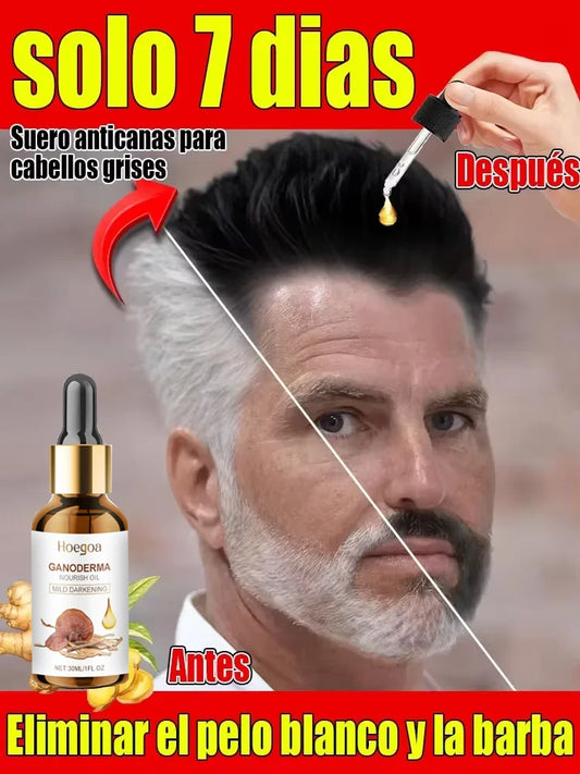 Natural antigen serum: Recover dark hair within 7 days and prevent 98% gray hair appearance - Plant extract