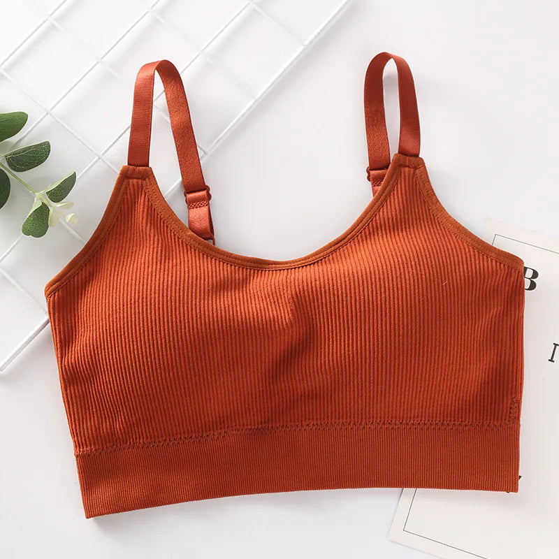 Plus Size Sports Bra Women Breathable Sports Bra with Detachable Chest Pad Gathered Yoga Fitness Bra Running Sports Crop Top