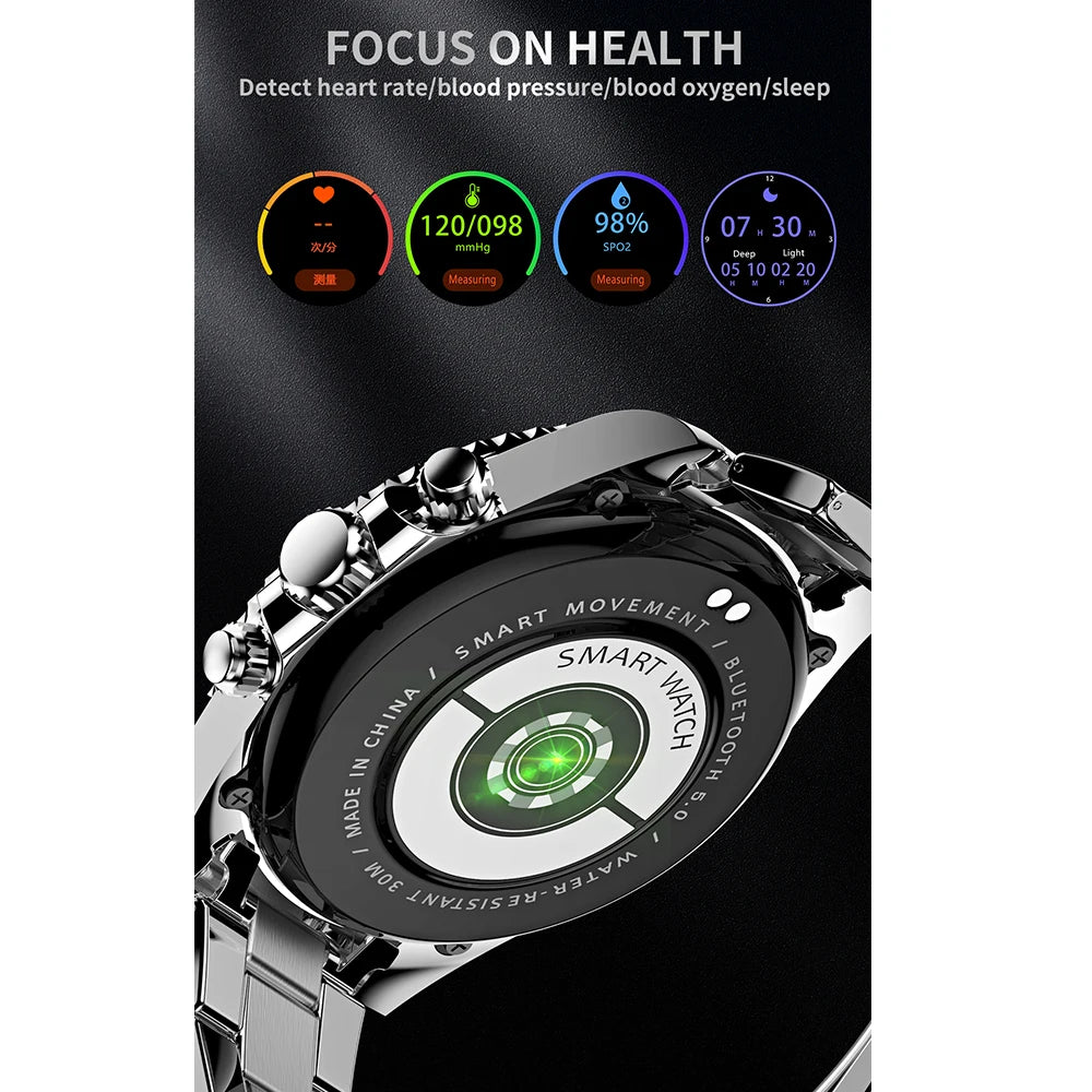 Smart Watch Blue Tooth Call Message Display DIY Wallpaper Heartrate Blood Pressure Sports Smartwatch Women Men Waterproof Music