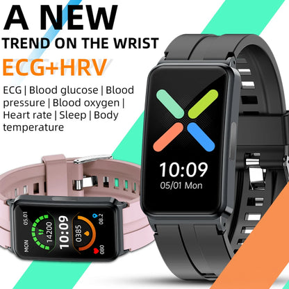 Blood Glucose Smart Band Watch Body Temperature ECG HRV Monitoring Fitness Smart Bracelet IP67 Waterproof Multi-sport Modes