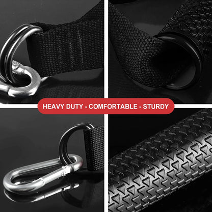 Heavy Duty Exercise Handles Cable Attachment Gym Resistance Bands Handles Anti-slip Grip Pilates Yoga Strength Trainer Workout