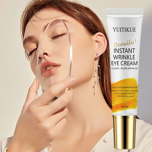 Instant Anti-Wrinkle Eye Cream, Massage Eye Cream, light texture, deeply moisturizing, firm and non-greasy, easy to apply, suita
