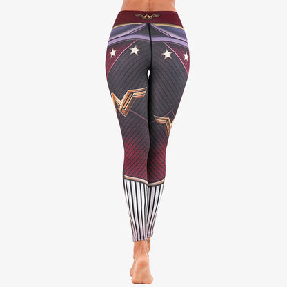 Women Sport Leggings 3D Print Elastic High Waist Yoga Pant Superhero Leggins Gym Fitness Running Tights Trouser Sportwear Female