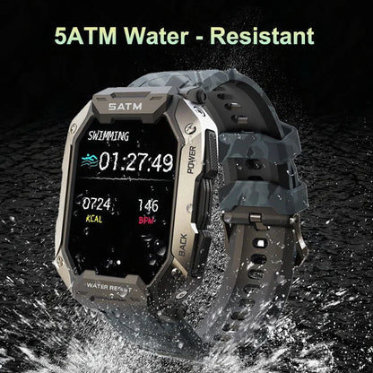 5atm Military Smartwatch Men For Android Xiaomi Ios Ip68 Waterproof Sports Watches Blood Pressure Oxygen 380 mAh Smart Watch Men