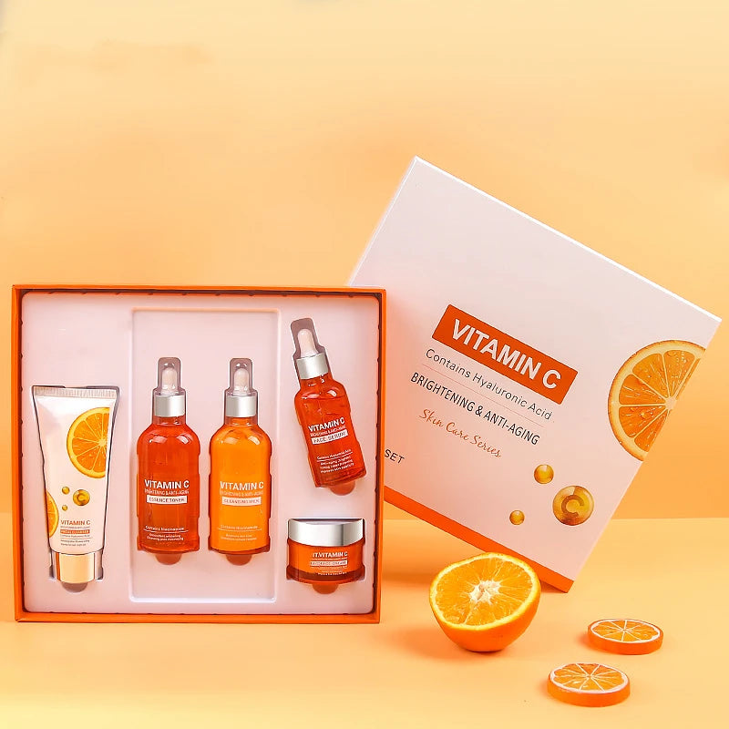 DR.RASHEL Organic VC Facial Skin Care Set Whitens Spots Refreshing Easy To Absorb  Antioxidant Deep Moisturizing
