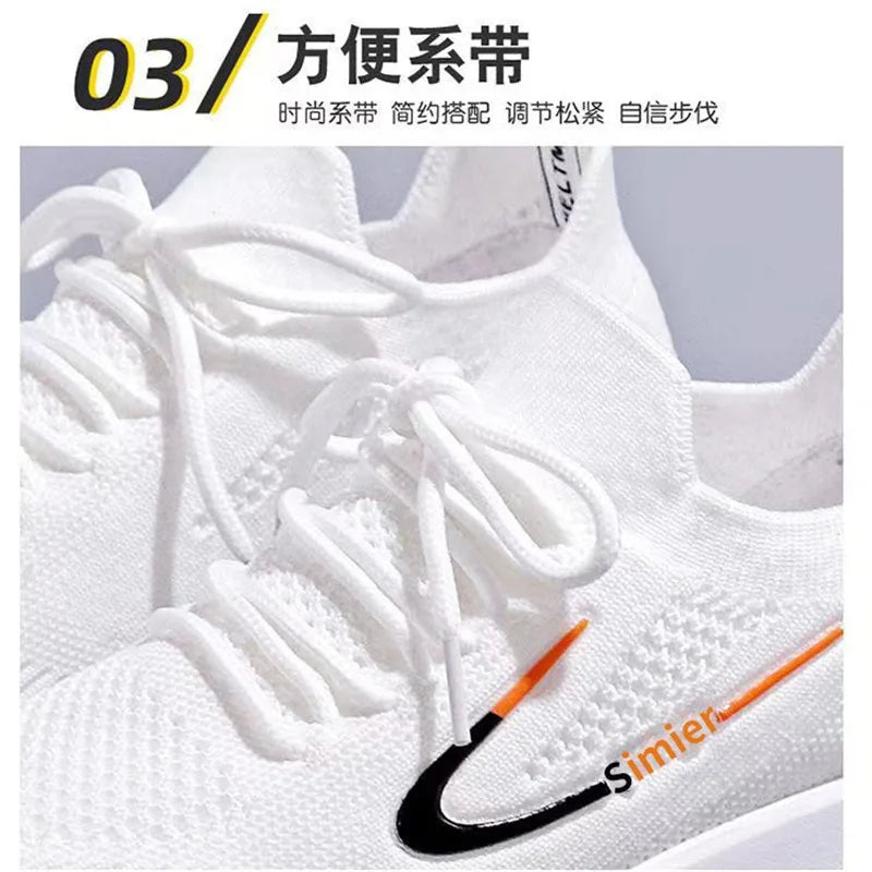 Sport Running Shoes Women Air Mesh Breathable Walking Women Sneakers Comfortable White Fashion Casual Sneakers Chaussure Fee Cou