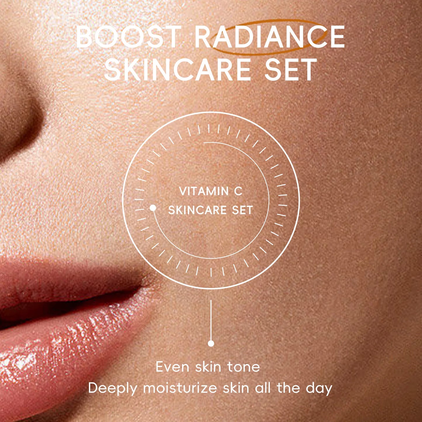 Brightening Vitamin C Skin Care Kit With Antiage Serum Hydrating Cleanser Moisturizing Eye Cream Face Treatment