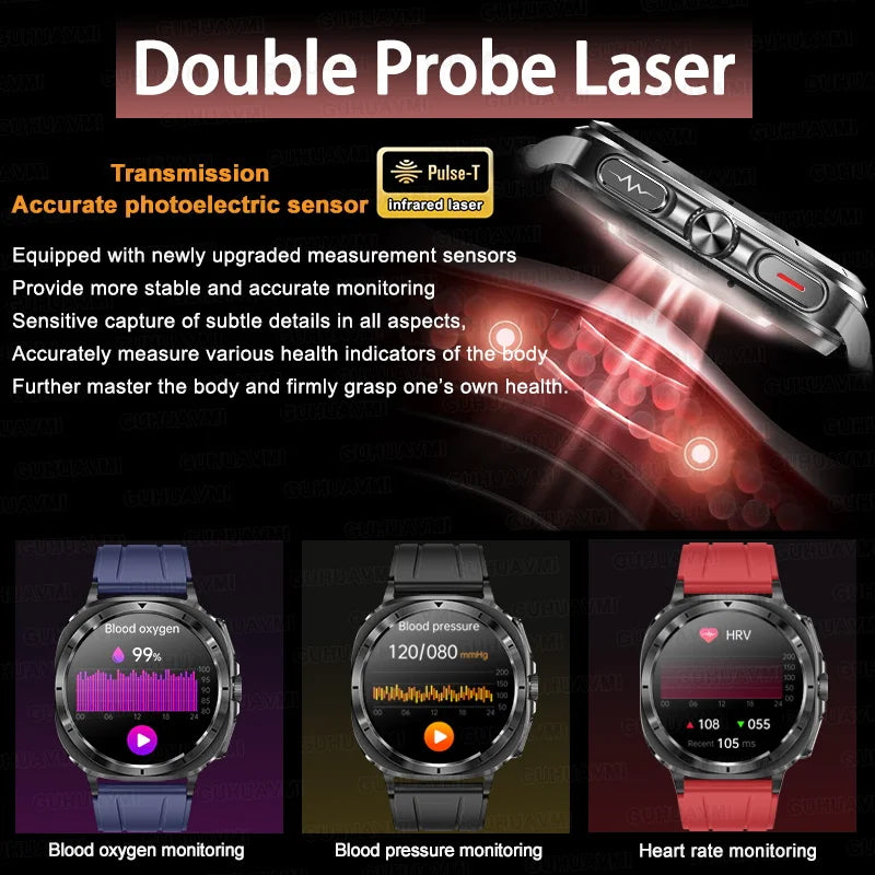 2025 NEW Health monitoring ECG+PPG Smart Watch Uric Acid Blood fat Blood Pressure High Precision Analysis Smart Watch Voice call