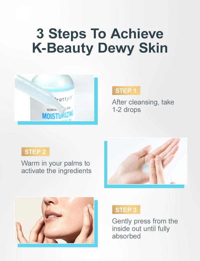 Hyaluronic Acid Face Serum & Cream Skin Care Set Deep Nourishing Lasting Moisturising Anti Dry Facial Skincare Cosmetics Kit