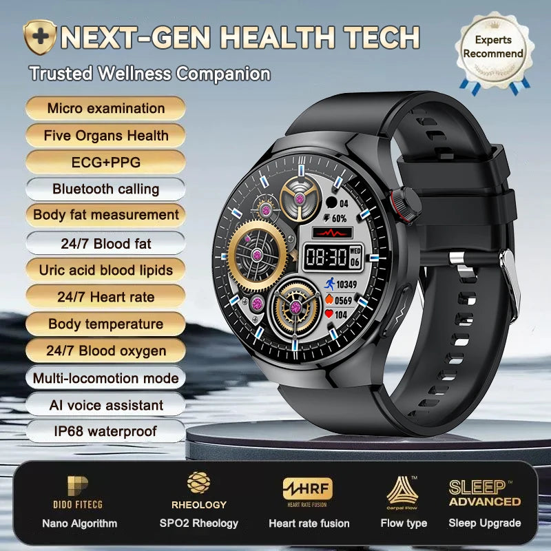 2025 New For Huawei Health Micro examination SmartWatch ECG+PPG Uric acid Blood lipid Bluetooth call Organ monitoring smartwatch
