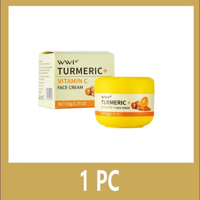 Turmeric Face Cream Strong Whitening Vitamin C Cream Brighten Skin Tone Reduce Dark Spots Lighten Moisturizing Cream Facial 50g