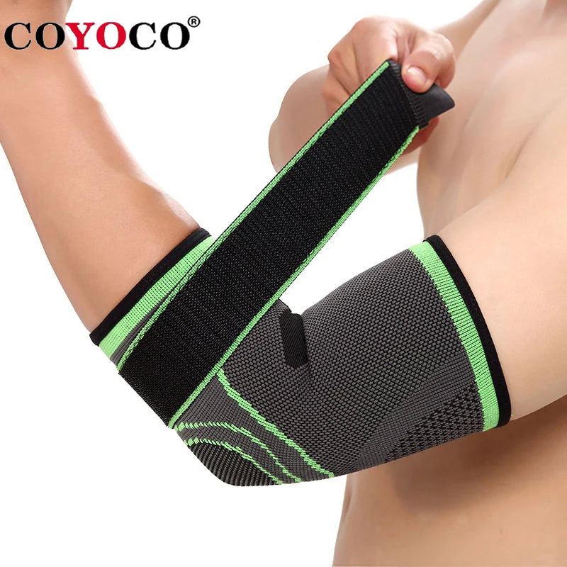 COYOCO Brand Bandage Elbow Pad Protect Support Knee Sleeve 1 Pcs Adjustable Sports Outdoor Cycling Gym Elbow Guard Brace Warm