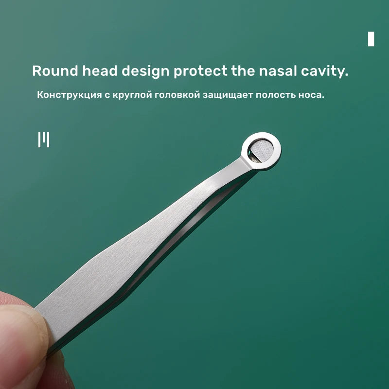 Manual Nose Hair Trimming Stainless Steel Nose Removal Tweezers Circular Ring Design Scissor Men Women Nose Hair Trimmer Sharp