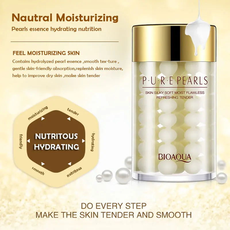 BIOAQUA Pure Pearl Face Cream Moisturizing Anti-aging Anti-wrinkle Skin Firming skincare Facial Cream Beauty Health Skin Care