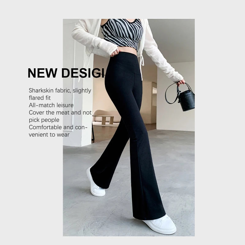 Flare Leggings Yoga Pants Women High Waist Wide Leg Pants Women Gym Sports Black Flared Pant Plus Size Dance Trousers 2023 New