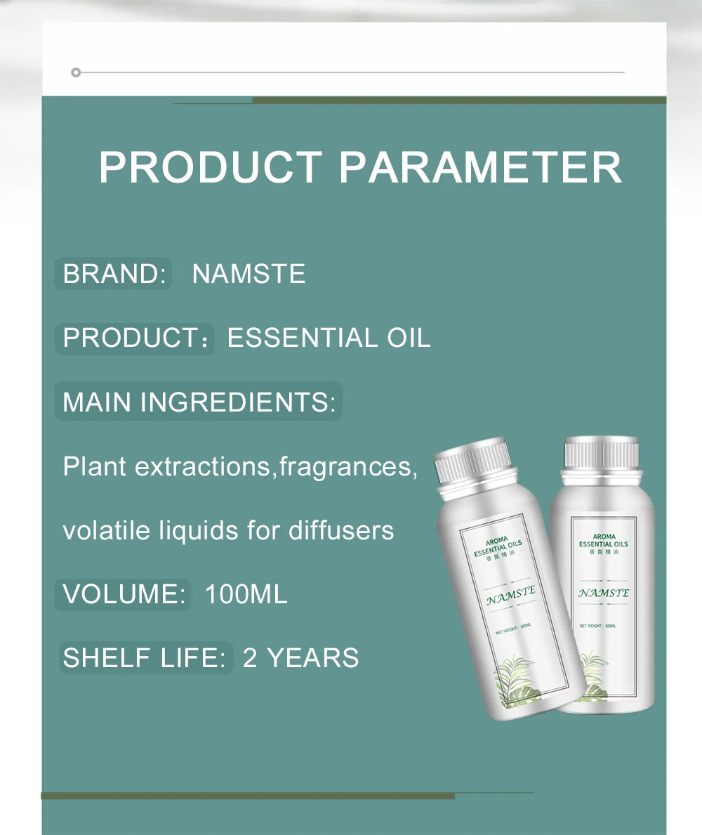 100ML Perfume Aromatherapy Oil Apply To Humidifier Air Purifier Diffuser Ionizer Perfuming Device Fragrance Machine Freshener